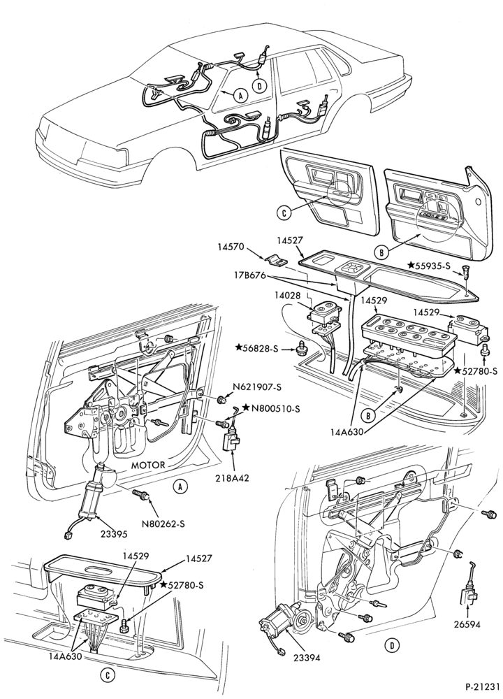 Схема ELECTRICAL SYSTEMS-Power window and door lock and wiring