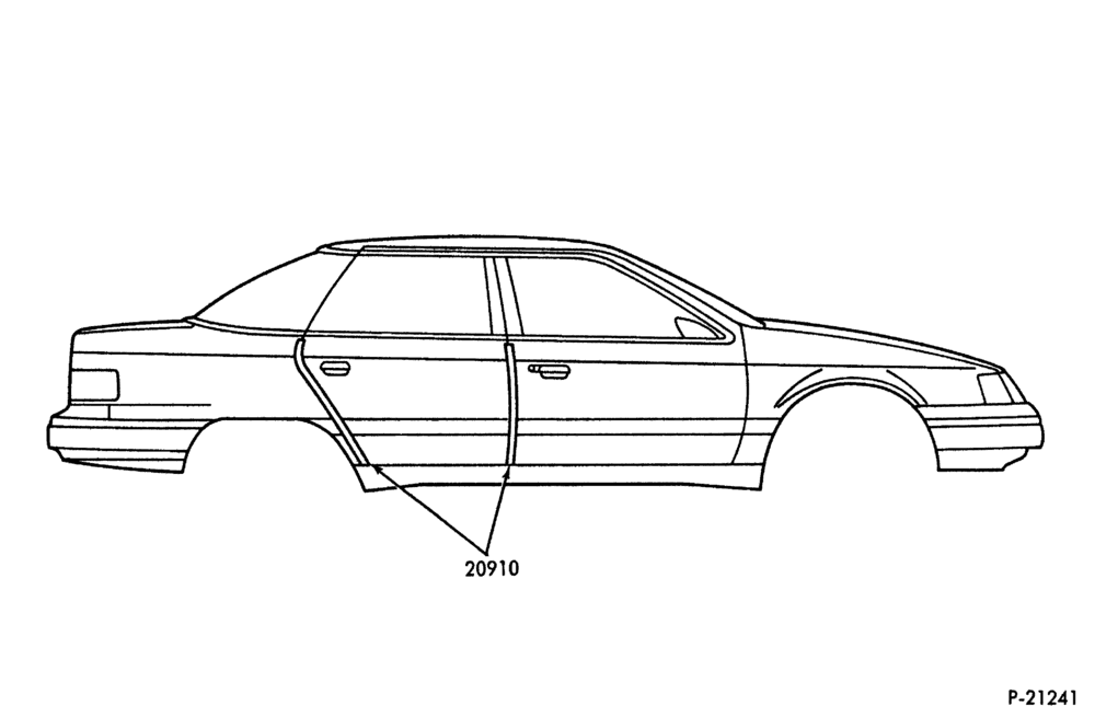 Схема DOOR EDGE GUARDS - BODY TYPE 54 AND 74