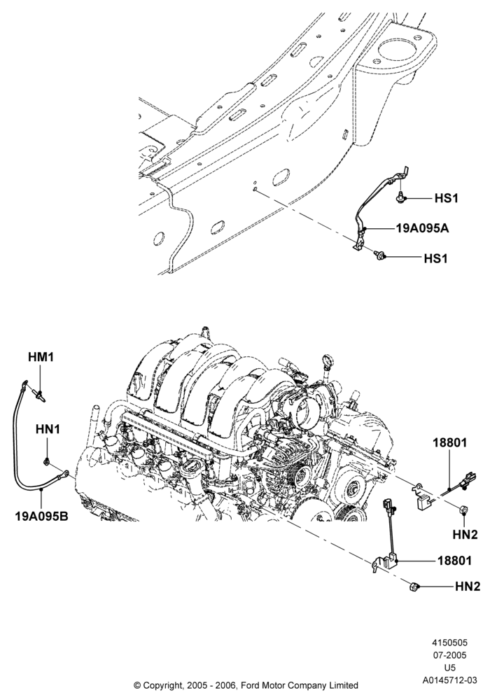 Схема Помехоподавление, 4.6L 3V V8; 19.07.2005–16.12.2010