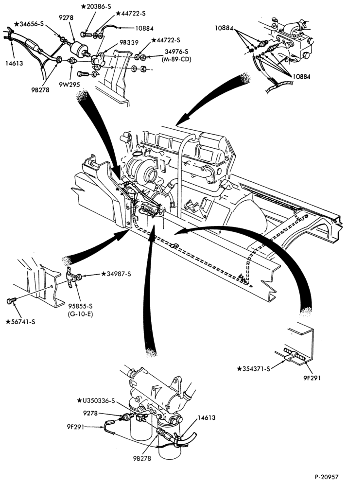Схема ENGINE WARNING SYSTEM-Engine warning system (oil pressure and water temp.)l-CF-CFT600/800