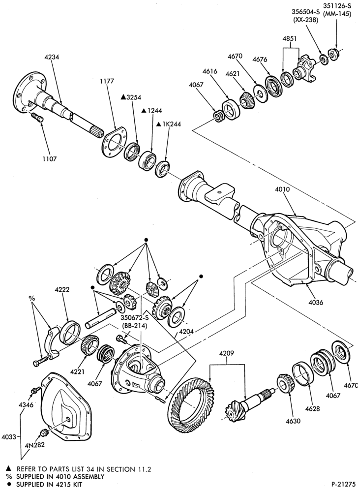 Схема REAR AXLE-REAR AXLE- Dana (Spicer) 30 - semi float axle - non-locking-A