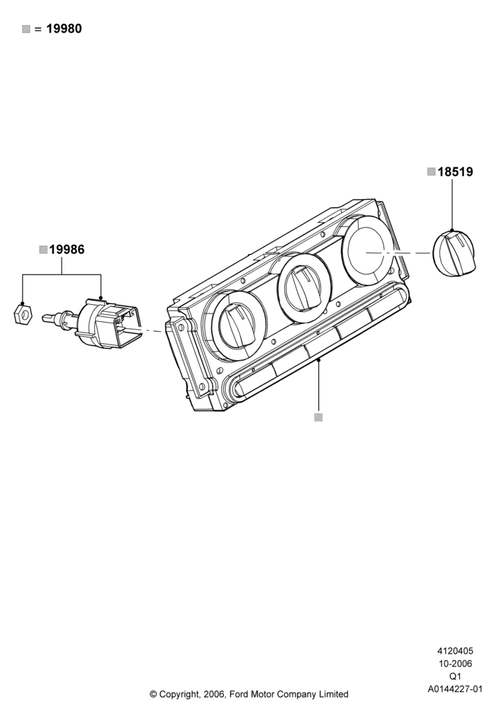 Схема Управление климатом, Manual Air Conditioning; 06.11.2006–12.07.2010