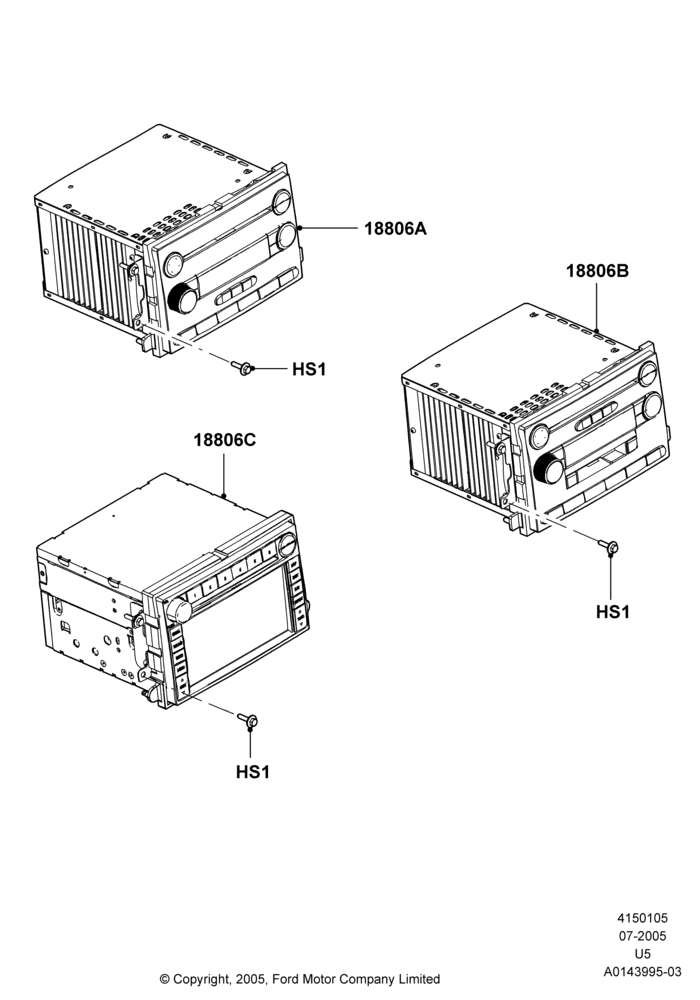 Схема Аудиооборудование (заводское), Less Radio Reception Equipment; 12.12.2005–07.08.2006