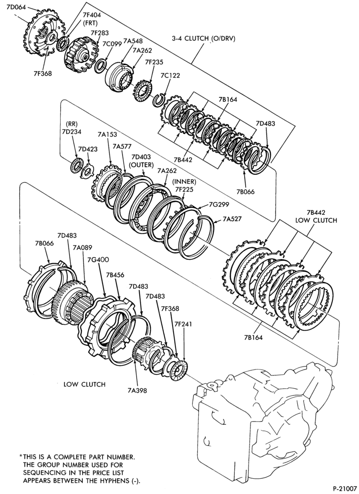 Схема 4EAT TYPE - INTERNAL PARTS-INTERNAL PARTS- governor, low and reverse piston and related parts-ST