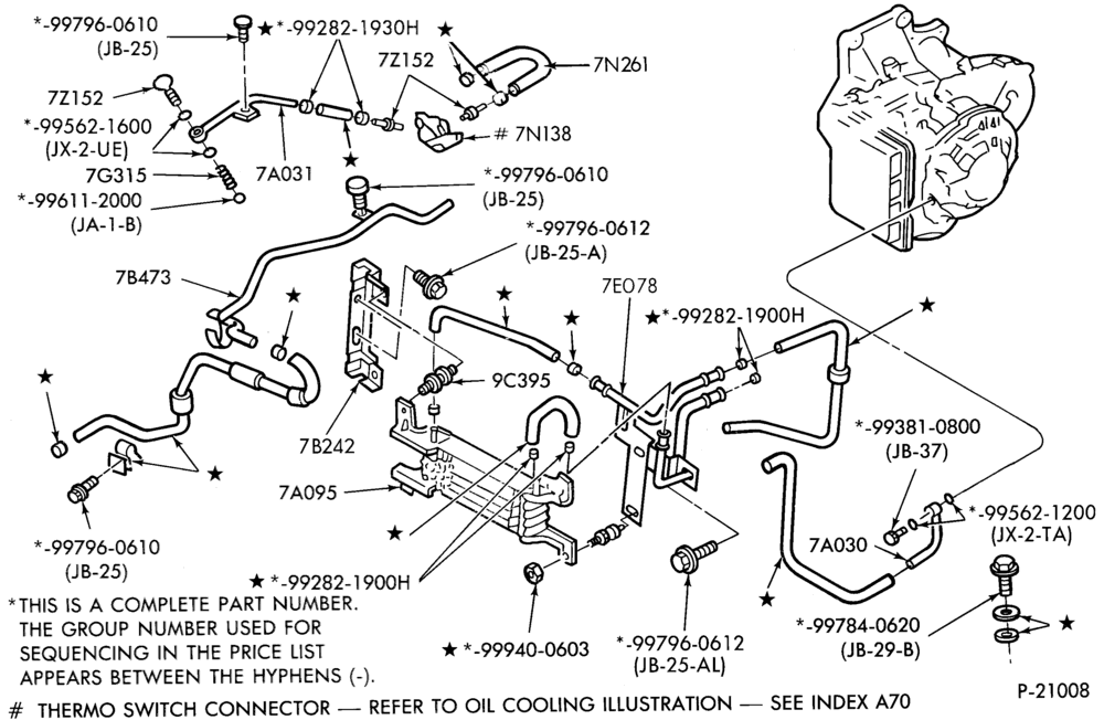 Схема 4EAT TYPE - EXTERNAL PARTS-EXTERNAL PARTS- oil cooling system-ST