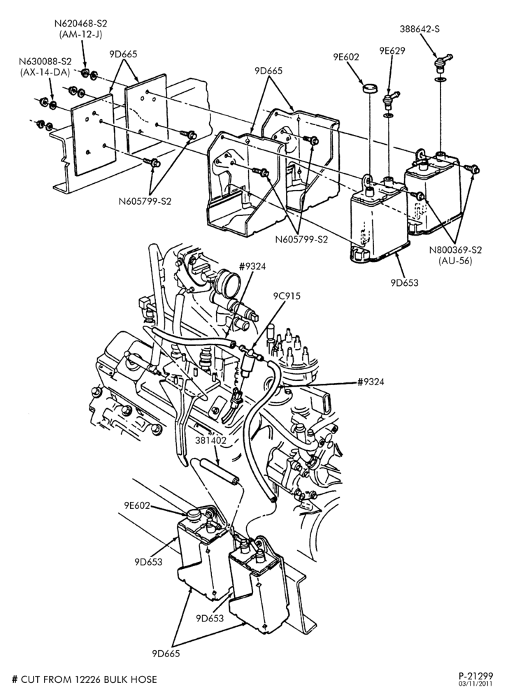 Схема 8 CYL. 7.5L (460 C.I.D.)-GAS-F53-Stripped Chassis