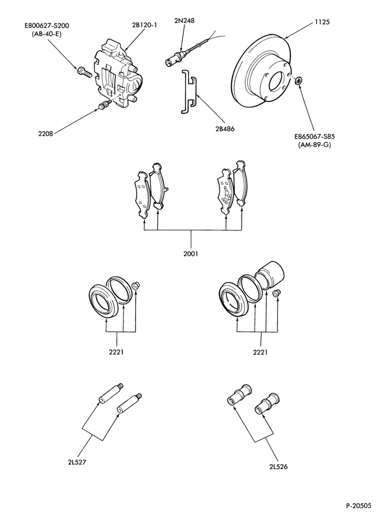 Схема BRAKES-Brake assy. - disc front