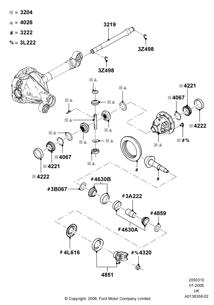 Схема Components - Front Axle Diff & Carr; 30.01.2006–29.10.2010