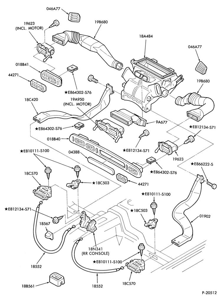 Схема AIR CONDITIONER-Ducts and related parts