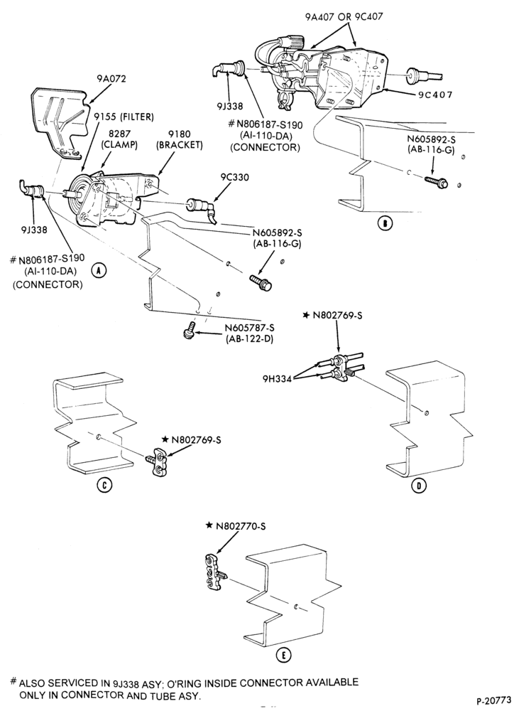 Схема 8 CYL. 7.5L (460 C.I.D.)-GAS-F350-chassis cab-E.F.I.-lines-Page-Page-B