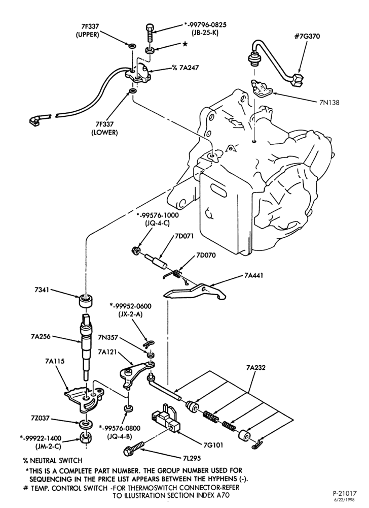 Схема 4EAT TYPE - INTERNAL PARTS-INTERNAL PARTS- manual control linkage and parking pawl-ST