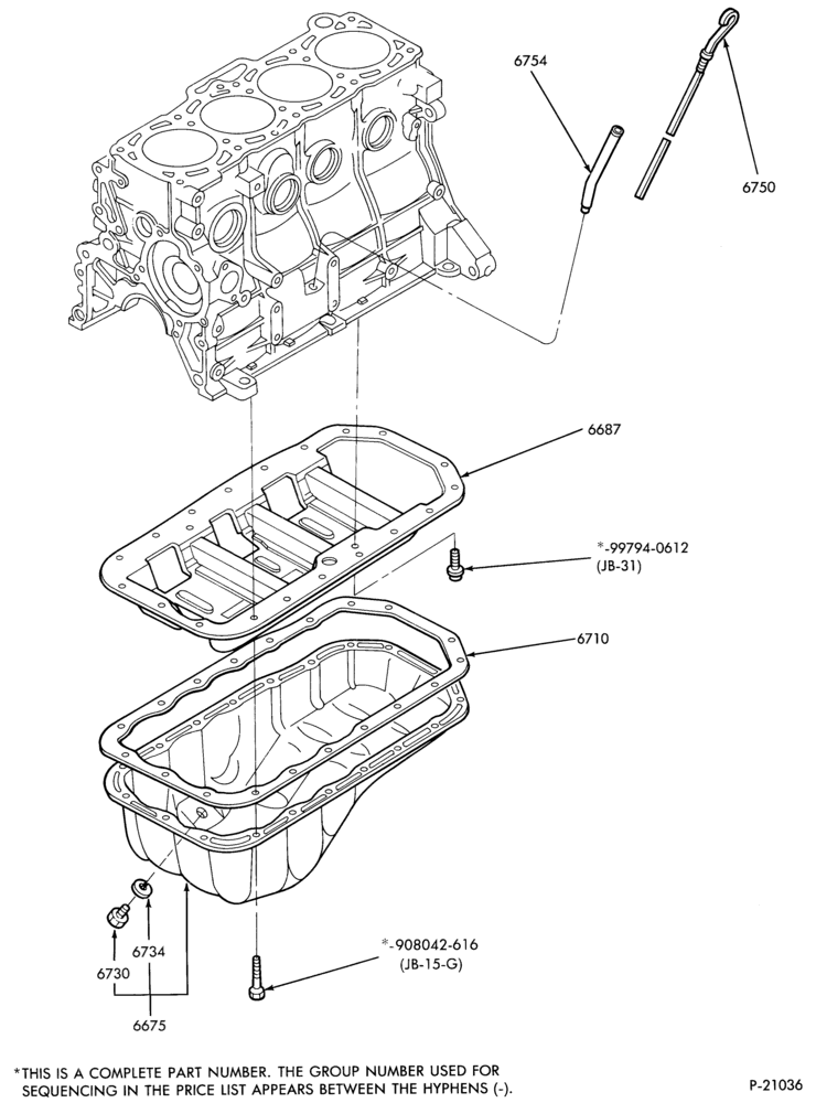 Схема 4 CYL. 2.2L (134 C.I.D.)-Oil pan, filter and related parts