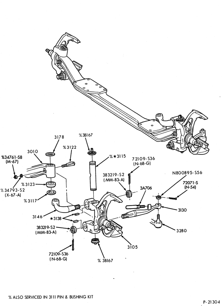 Схема FRONT AXLE-Details-F53/59-