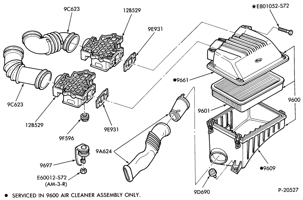Схема 6 CYL. 2.9L (177 C.I.D.)-Air cleaner