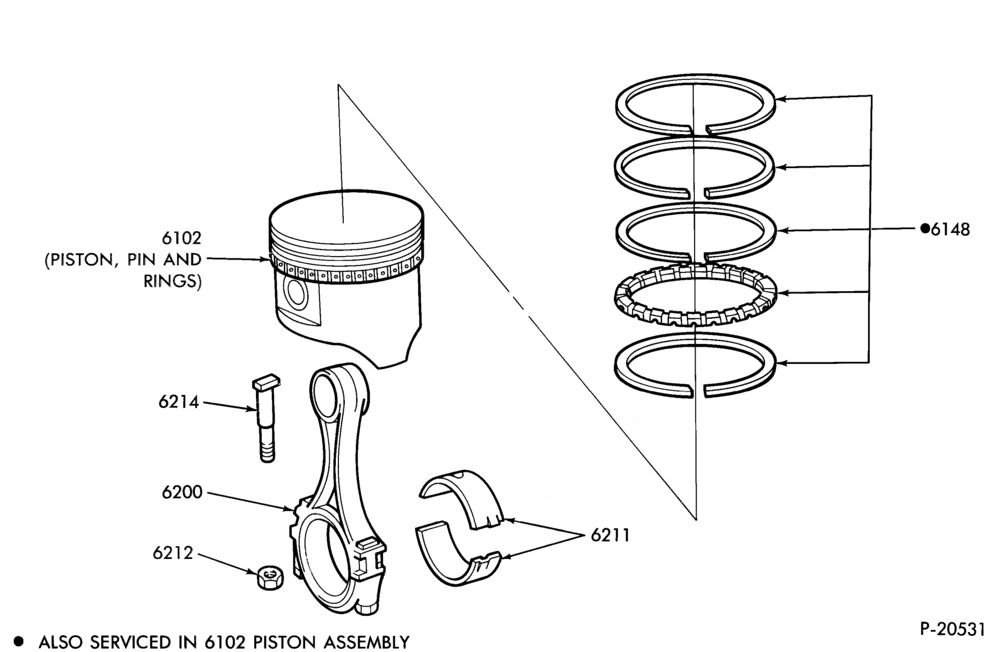 Схема 6 CYL. 2.9L 177 (C.I.D.)-Piston and connecting rod