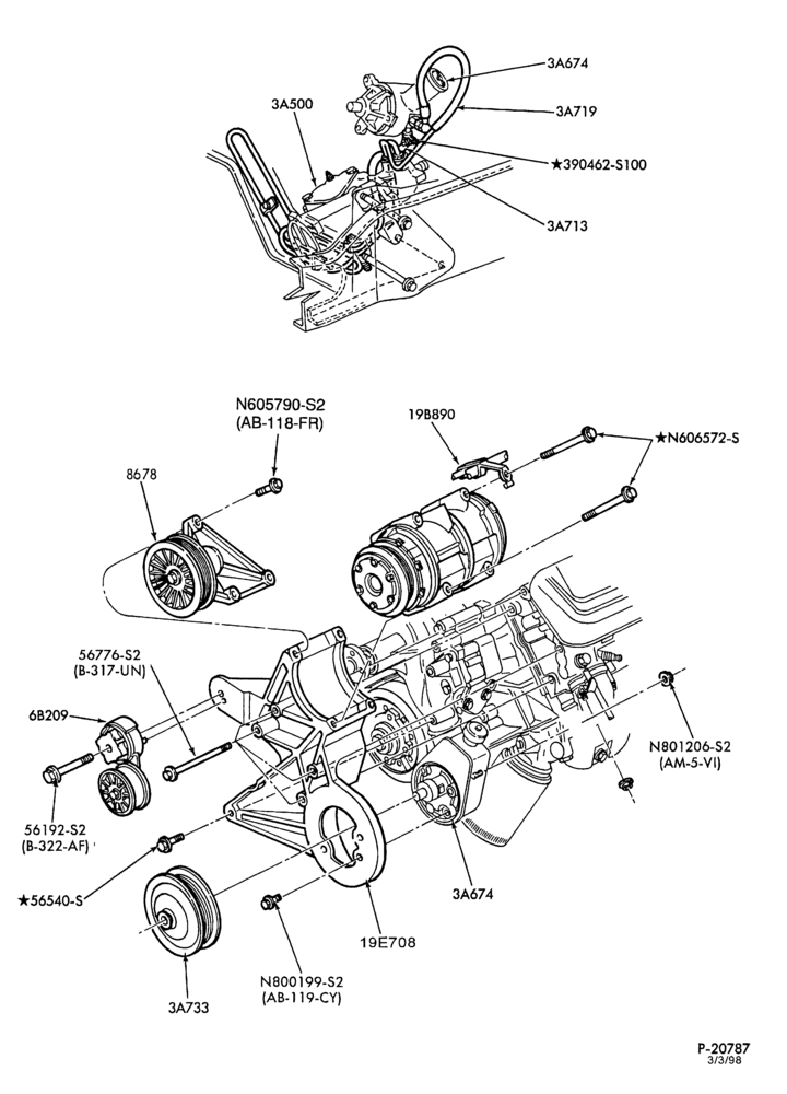 Схема STEERING-(1988/) - 8 cyl. 460 (7.5L) - E.F.I-F250/350