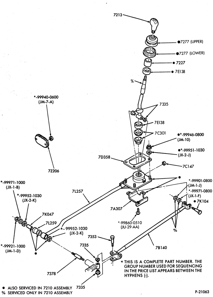 Схема EXTERNAL PARTS-Gearshift mechanism - floor mounted-All