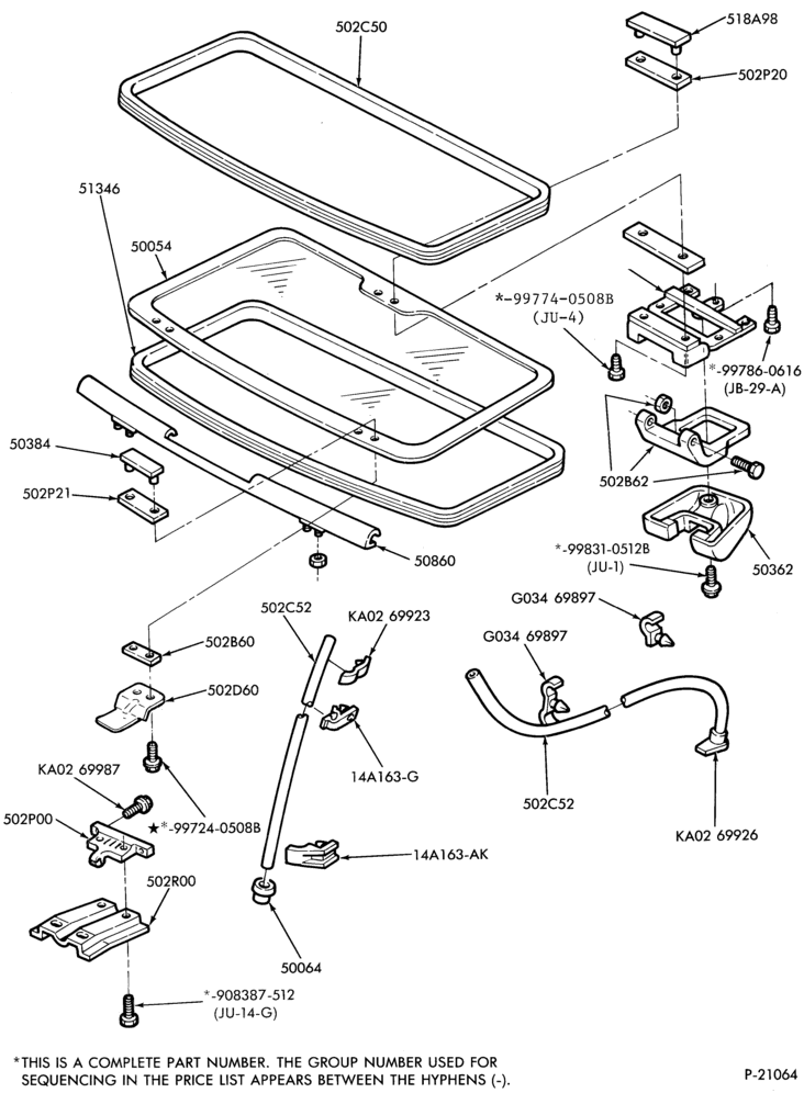 Схема ROOF-Sunroof & related parts