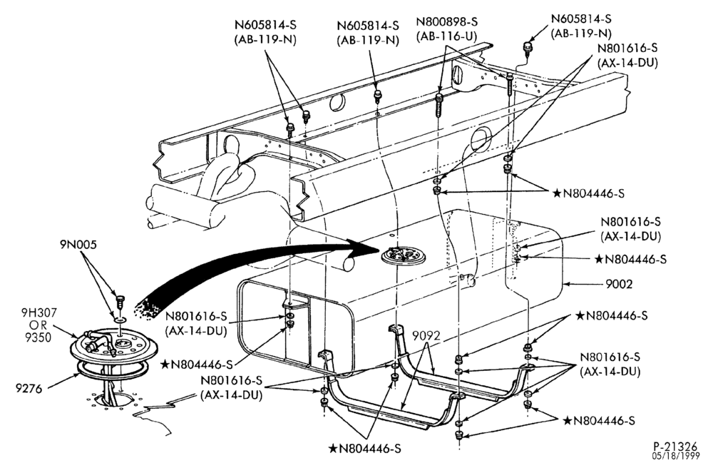 Схема 8 CYL. 7.5L (460 C.I.D.)-GAS-F53-Tank