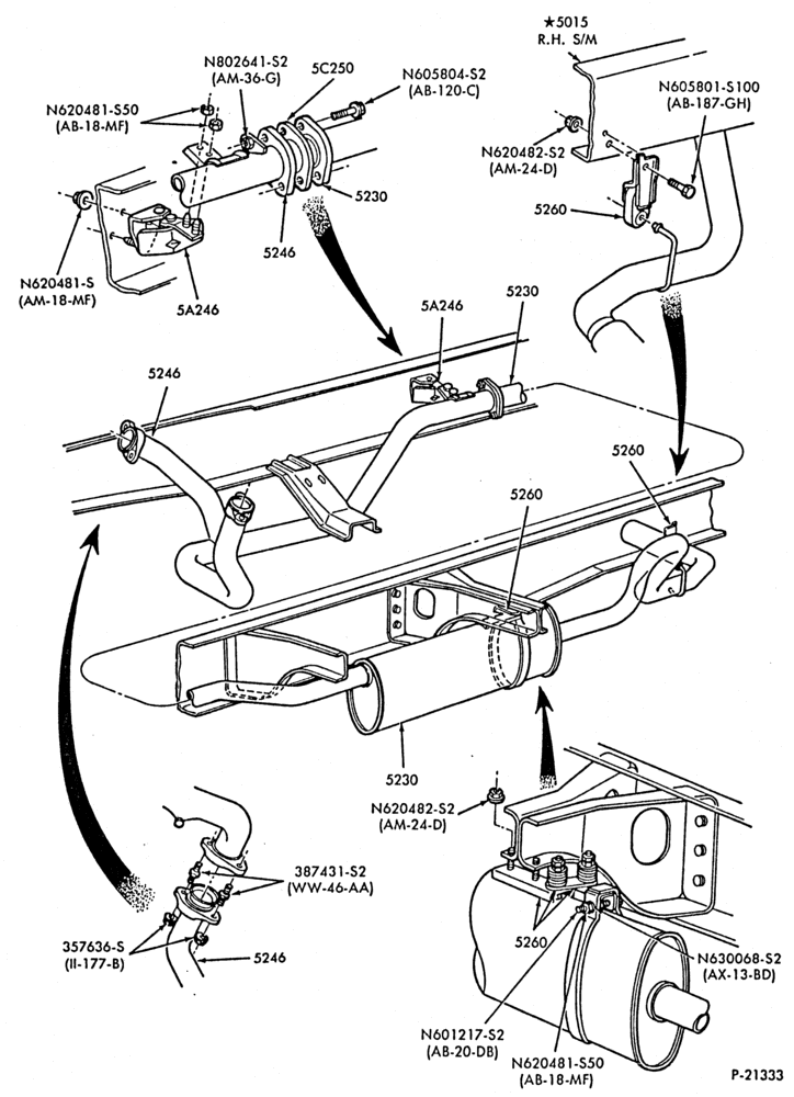 Схема EXHAUST SYSTEM--F59-Stripped Chassis