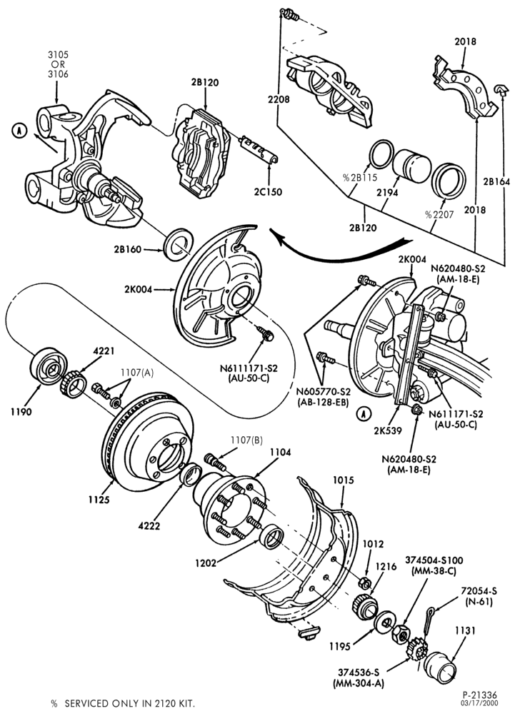 Схема BRAKES-(1989) - dual piston-F53/59,F(Super Duty)