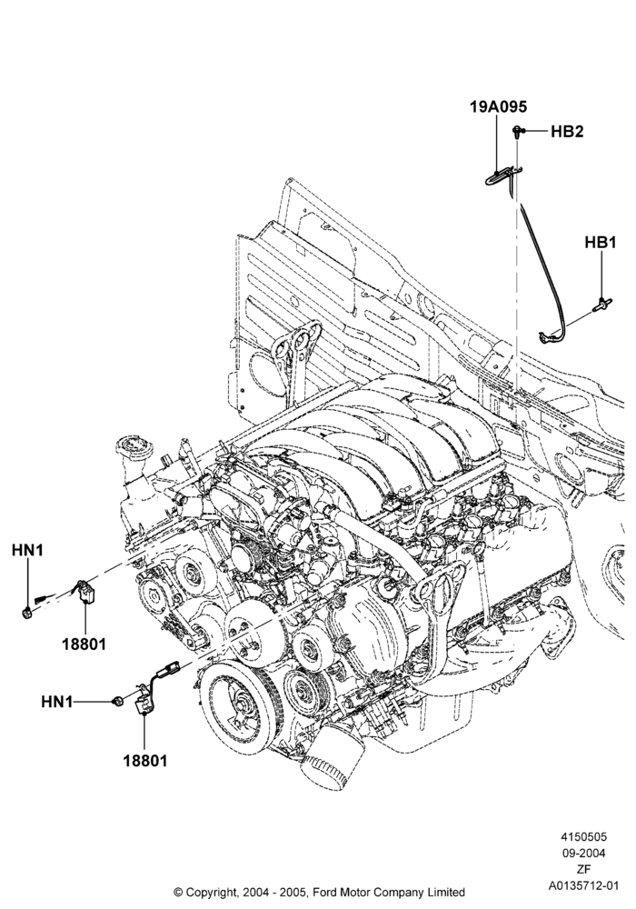 Схема Помехоподавление, 4.6L 3v V8 SOHC EFI; 07.09.2004–22.03.2010