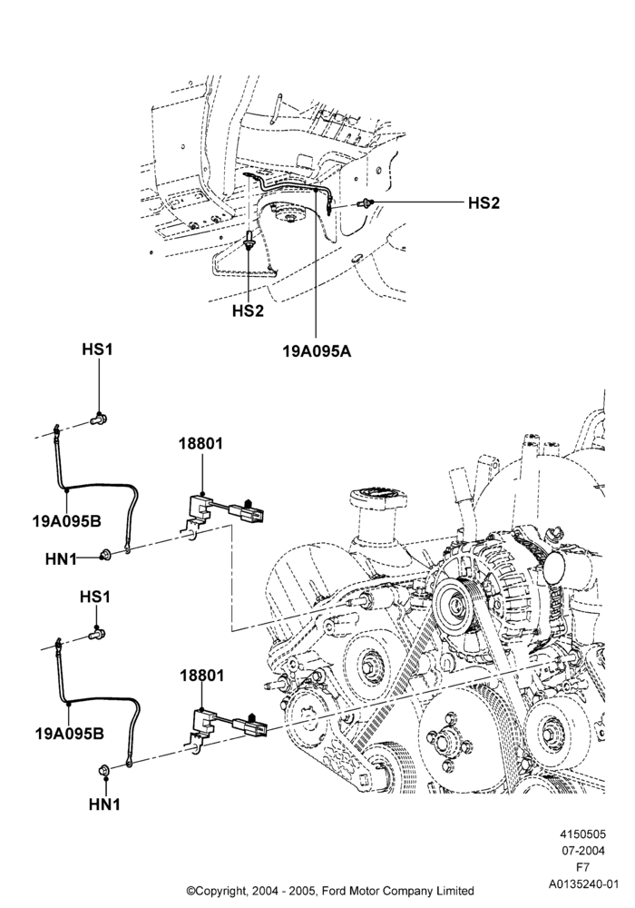 Схема Помехоподавление, 5.4L 3V V8, 6.8L Gas EFI V10; 19.07.2004–12.02.2010