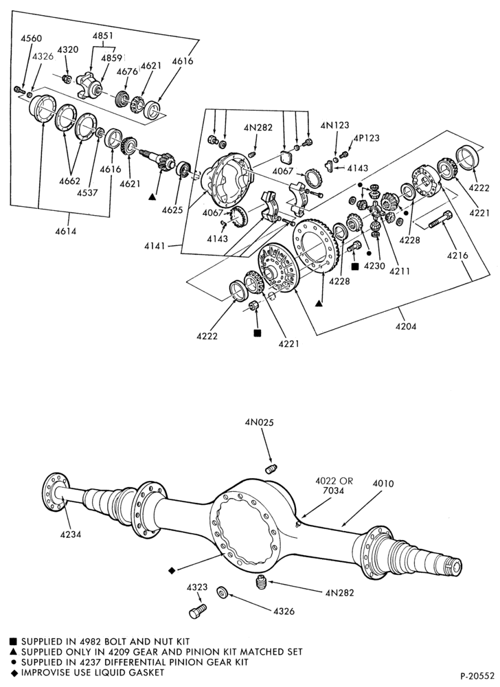 Схема REAR AXLE-(1988/) - RS23180 (non locking)-CL-L-LN800/900