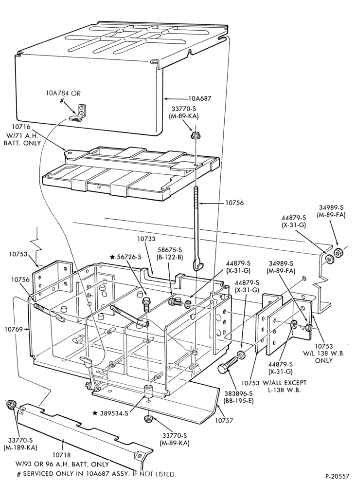 Схема BATTERY CARRIERS-L-LN-LNT-LS-LT-LTS600/900-6 cyl. 474 (7.8L) and 8 cyl. 636 (10.4L) diesel- 2 or 3 12 volt batteries -