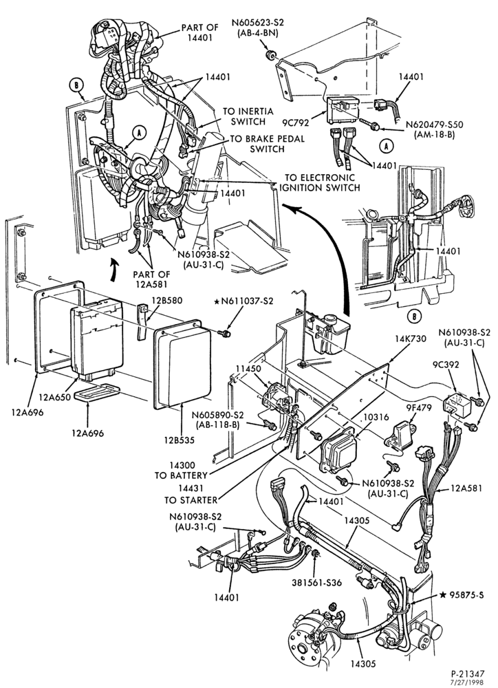 Схема ELECTRICAL SYSTEMS-446 (7.3L)- complete - Page A-F53-Stripped Chassis
