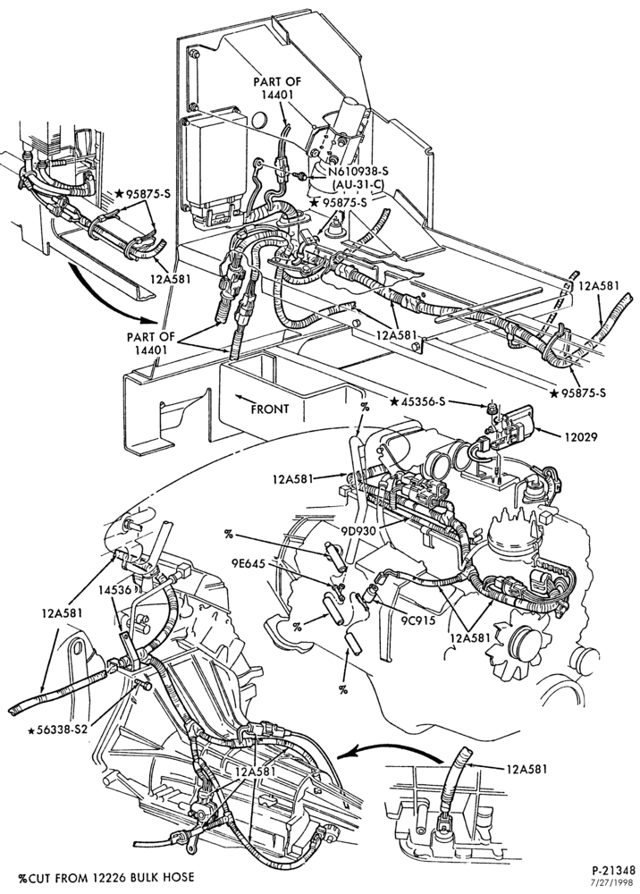 Схема ELECTRICAL SYSTEMS-446 (7.3L) - complete- Page B-F53-Stripped Chassis