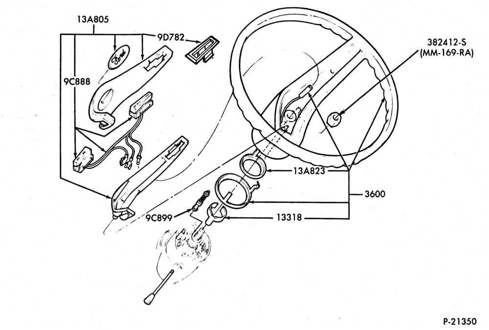 Схема STEERING WHEEL AND HORN-2-spoke wheel - with speed control-F53-Stripped Chassis