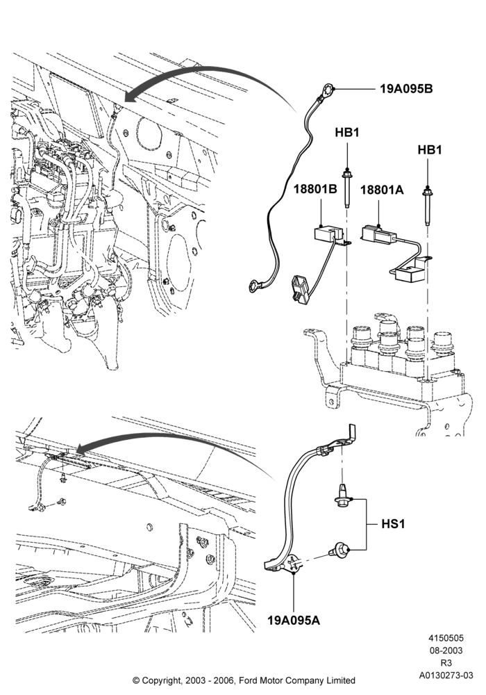 Схема Помехоподавление, 4.0L V6 12V SOHC EFI; 04.08.2003–16.12.2011