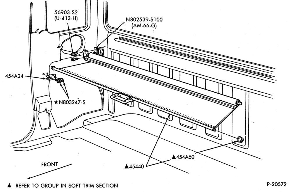 Схема TRIM-Luggage compartment cover - Super Cab-R