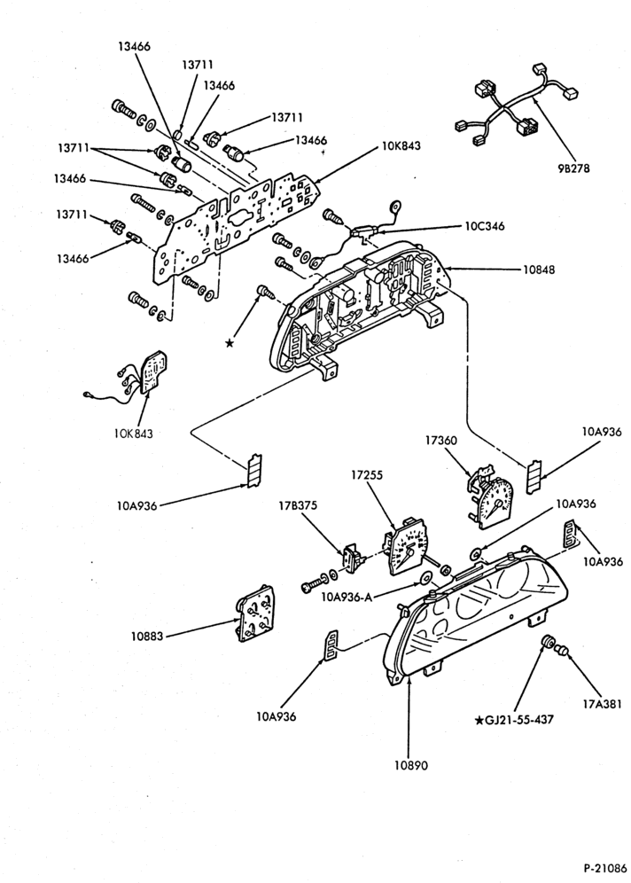 Схема Стартер, IGNITION AND HEADLAMP SWITCHES-Instrument cluster and related parts - mechanical
