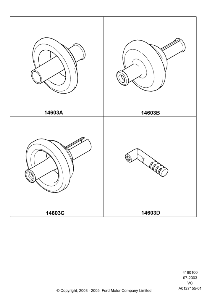 Схема Wiring Grommets; 14.07.2003–30.08.2011