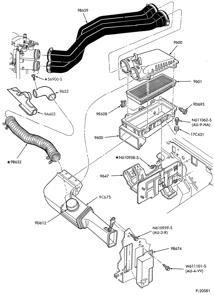 Схема 8 CYL. 5.8L (351 C.I.D.)-W-GAS-F150/350 and U150