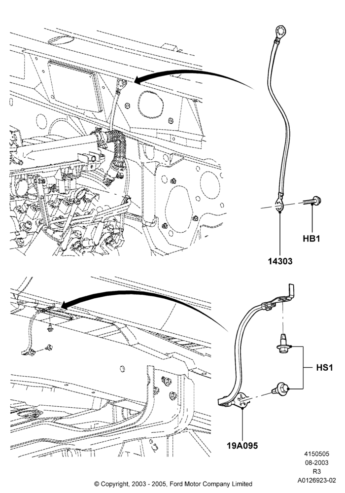 Схема Помехоподавление, 3.0 V6 12V OHV EFI; 04.08.2003–18.08.2008