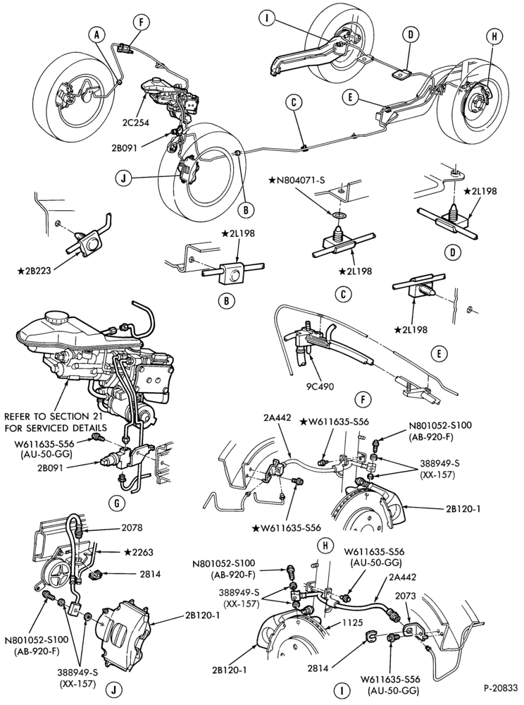 Схема BRAKES-Disc brake system - w/rear disc brake