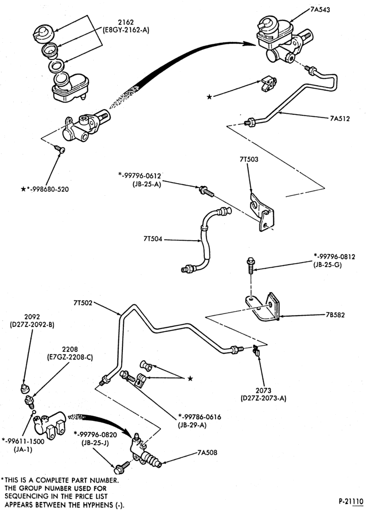 Схема EXTERNAL PARTS-Hydraulic clutch system - w/o turbo or brake anti skid-All