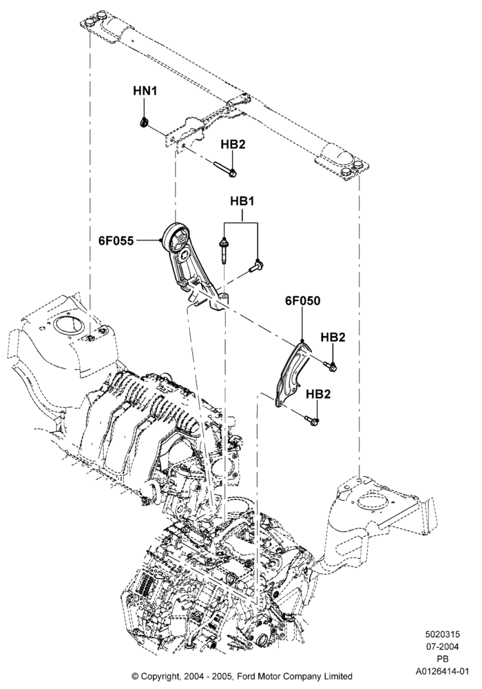 Схема Engine Mounting Damper; 12.07.2004–04.06.2007