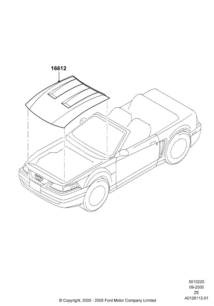 Схема Капот и детали, Accessory, SVT Cobra Style; 18.09.2000–12.05.2004
