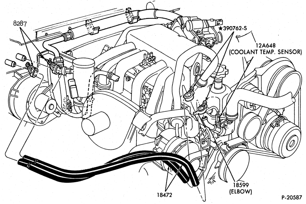 Схема AIR CONDITIONING--6 cyl. 300 (4.9L)-F150/350
