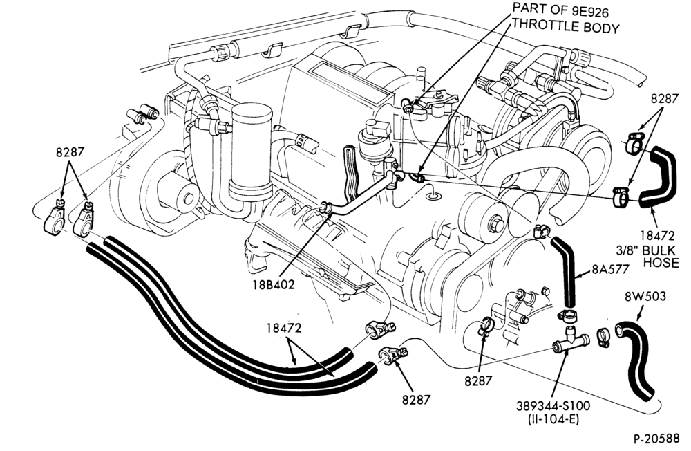 Схема AIR CONDITIONING--8 cyl. 302 (5.0L)-F150/250