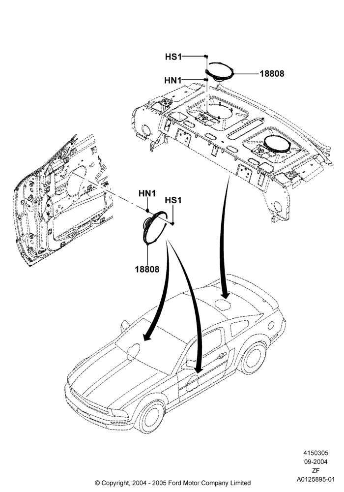 Схема Динамики, Coupe, Premium Sound System; 07.09.2004–27.06.2014