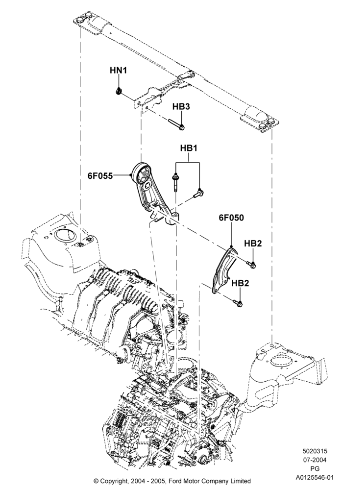 Схема Engine Mounting Damper; 12.07.2004–30.04.2007