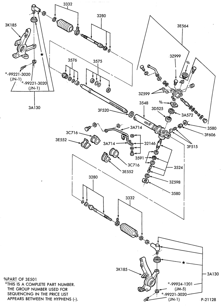 Схема STEERING-Steering gear assy. - Page A