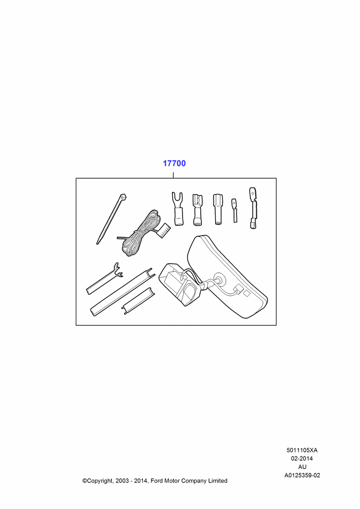 Схема Лобовое стекло и салонное зеркало заднего вида, Accessory; 04.09.2003–27.08.2007