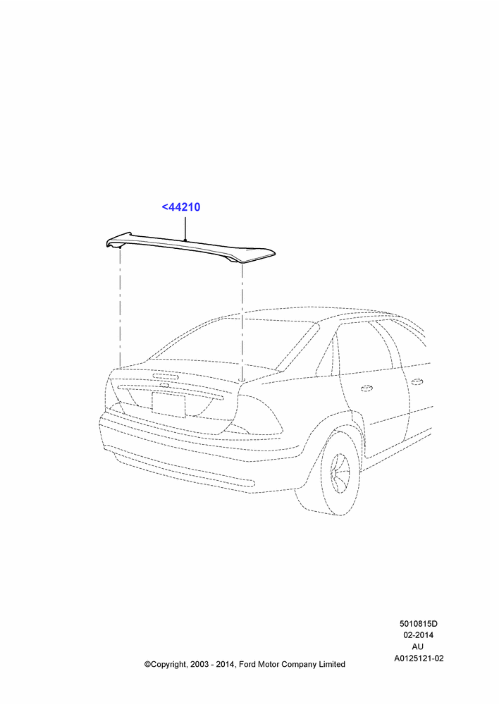 Схема Спойлер и детали, 4 Door Sedan, Accessory; 04.09.2003–05.04.2004
