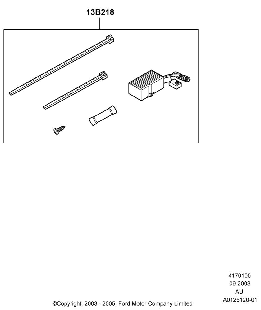 Схема Фары и передние указатели, Accessory, For Daytime Running Lamps; 04.09.2003–18.07.2005